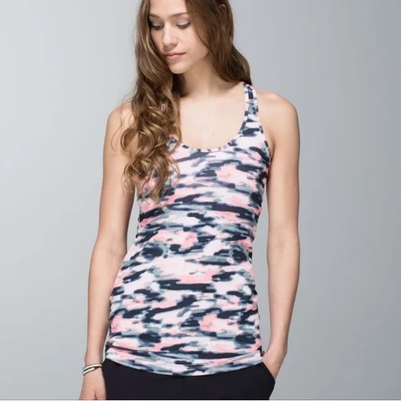 lululemon athletica Tops - Lululemon Cool Racerback in Wamo Camo Barely Pink Size 6